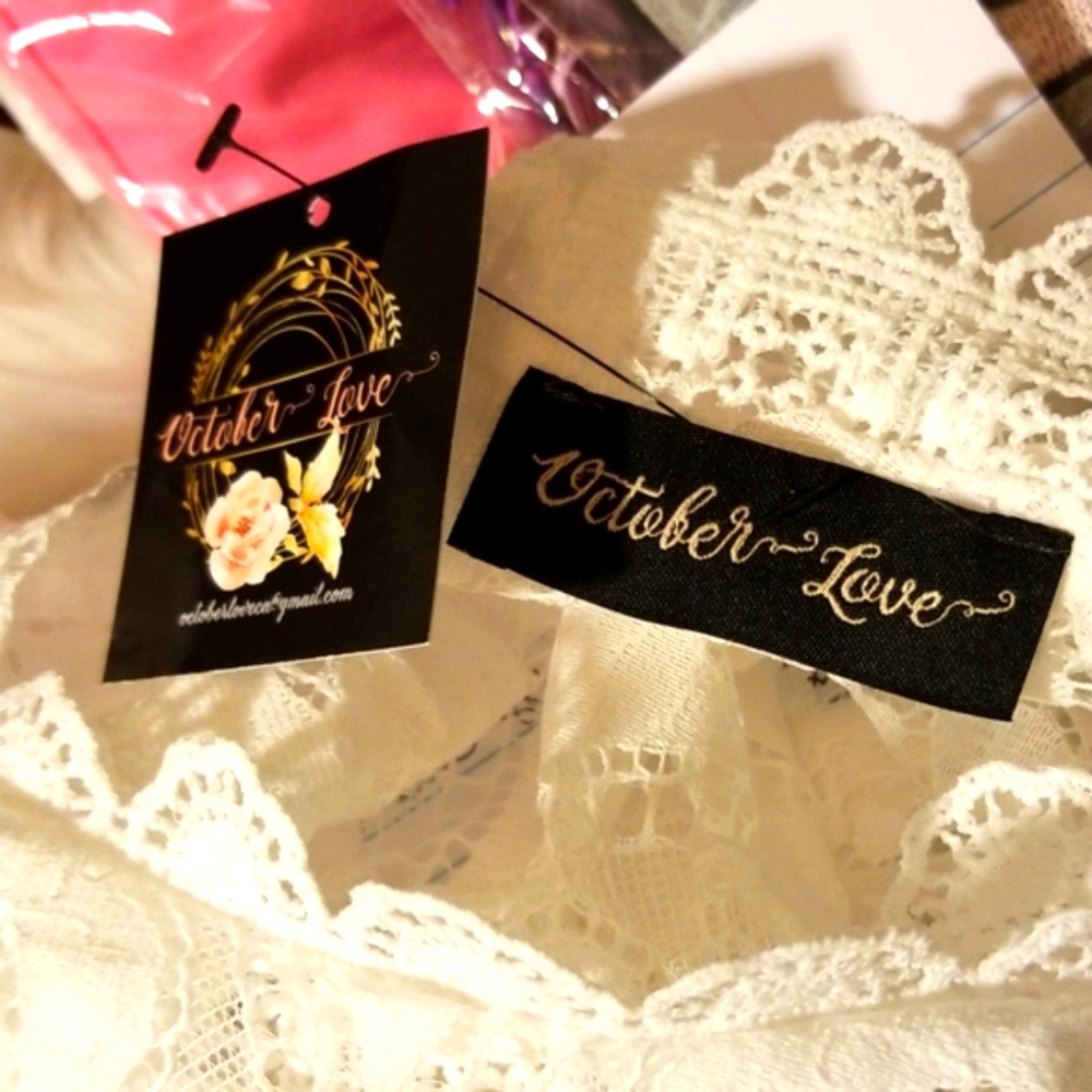 🤣Stunning October Love ❤️White Lace Top (See Thru)-Blouse love you too 💜💙🐦💕 - Picture 8 of 12